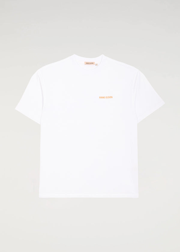 Heavy Orange Tee - White