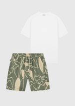 Plants Swim Short Set - Green