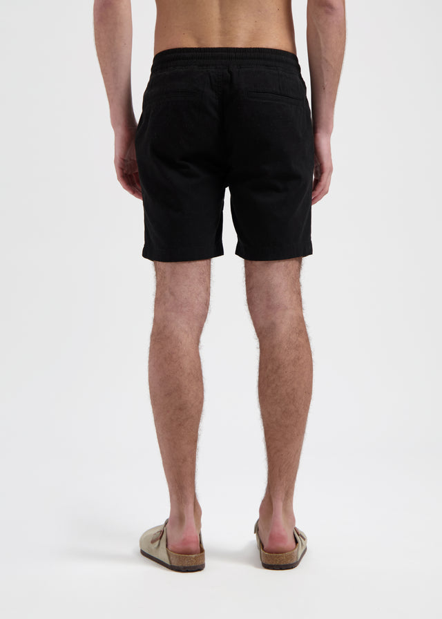 Gewaschene Chino-Shorts – Schwarz