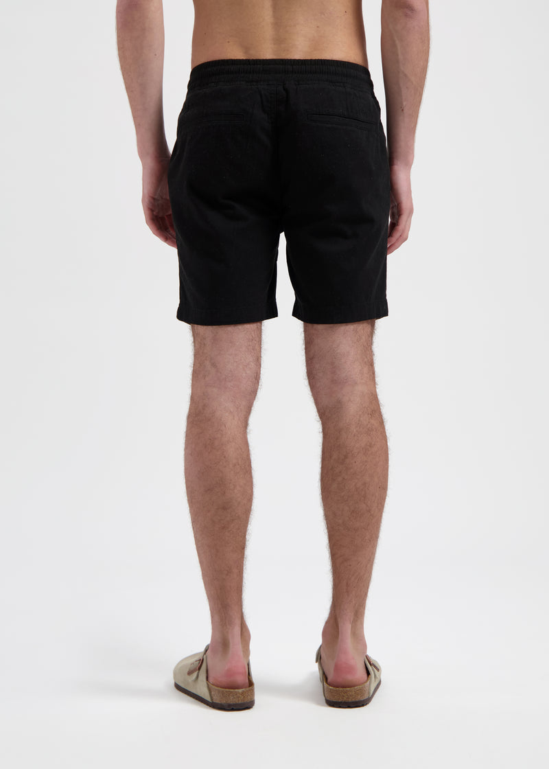 Gewaschene Chino-Shorts – Schwarz