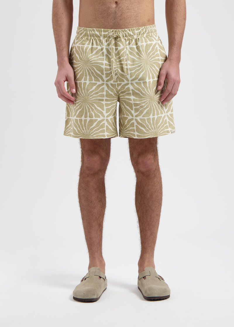Flower Slub Short - Sand