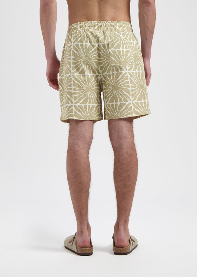 Flower Slub Short - Sand
