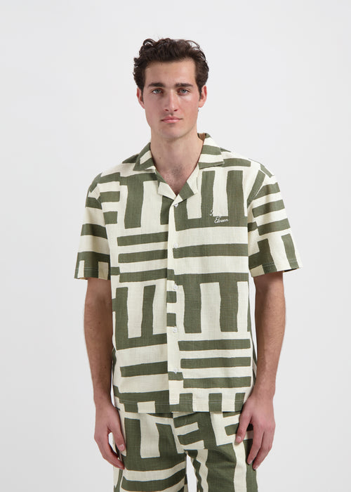 Stripe Slub Shirt - Green
