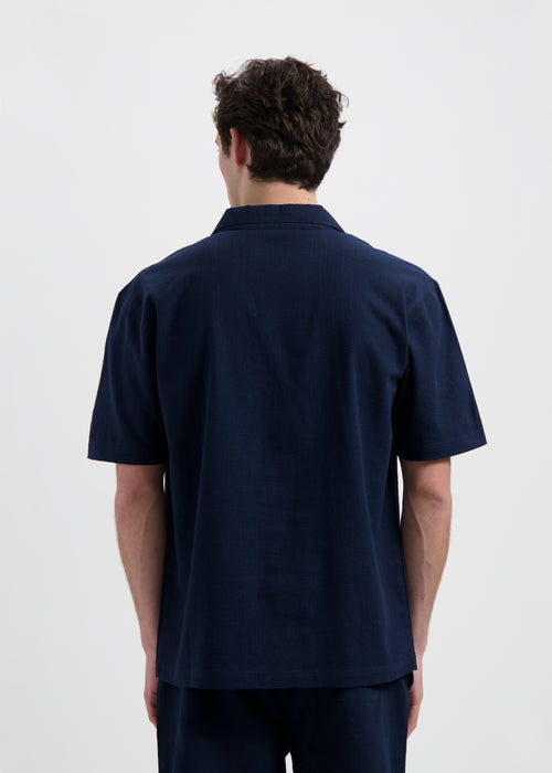 Uni Slub Shirt - Navy Blue