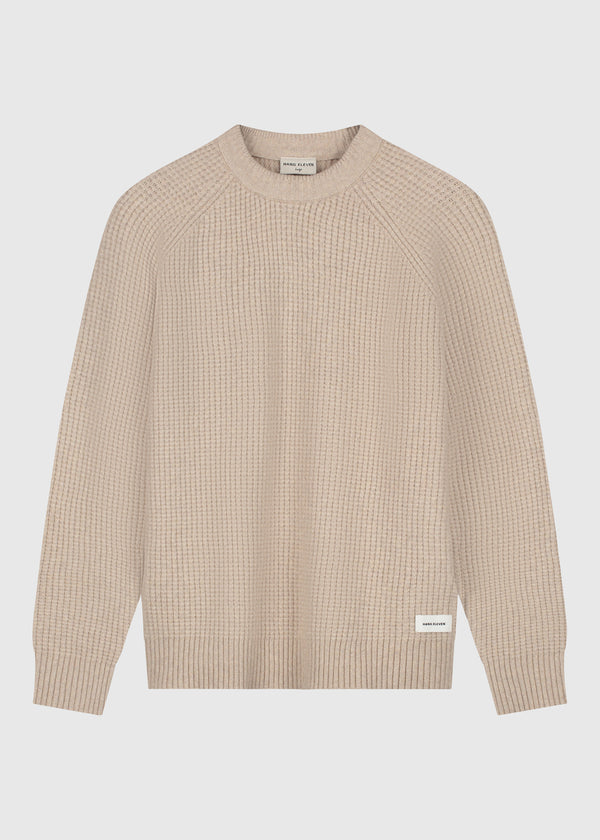 Soft Waffle Crewneck - Dark Sand